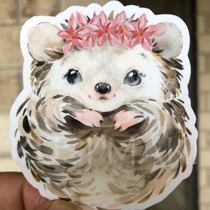 Cute Hedgehog Vinyl Sticker | Laptop Sticker | Hedgehog Gift | Water bottle Sticker | Vinyl Sticker | Tumbler Sticker