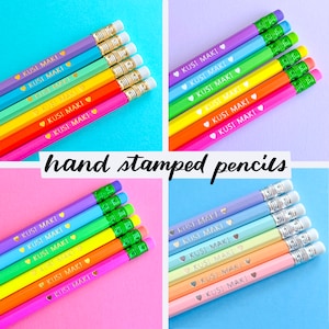 Back to school, custom pencils, personalized pencils, student gift, pencils, teacher appreciation, teacher gift, birthday gift, homeschool,6