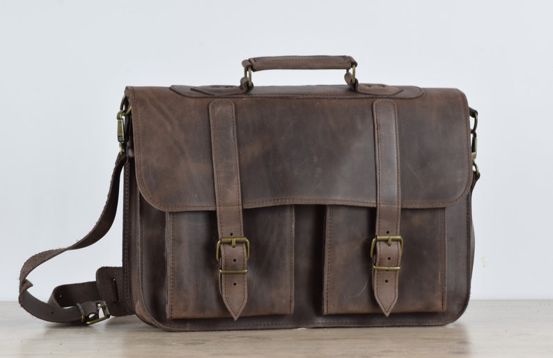 Leather Messenger bag,Leather bussines bag, Messenger bag,leather bag,15 inch Laptop bag,Mens leather bag,Office leather bag,large mens bag image 7