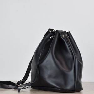 Leather Bucket bag,leather bag women,Bucket bag,Gift for her,Womens leather bag,Leather shoulder bag,Leather pouch bag,leather cross bag image 5