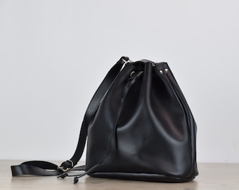 Leather Bucket bag,leather bag women,Bucket bag,Gift for her,Womens leather bag,Leather shoulder bag,Leather pouch bag,leather cross bag