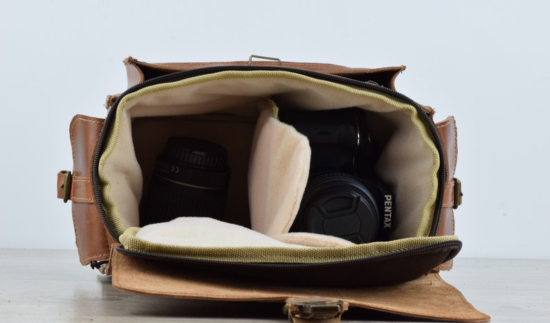 Leather camera bag,Camera bag,DSLR camera bag,Men's leather bag,Shoulder bag,Leather shoulder bag,Crossbody bag,Unisex leather bag,men's bag image 10