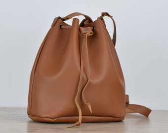 Sac seau en cuir, sac noir en cuir, sac à seau, cadeau pour elle, sac en cuir pour femmes, sac à bandoulière en cuir, sac de poche en cuir, sac croisé en cuir