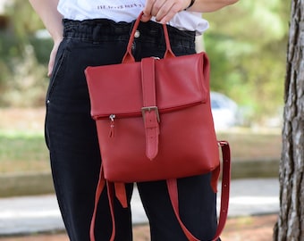 Cole Haan Women's Leather Hobo Bag Shoulder Bag Color Red Cherry Distressed  - Đức An Phát