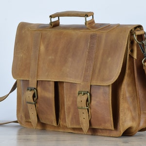Leather Messenger bag,Leather bussines bag, Messenger bag,leather bag,15 inch Laptop bag,Mens leather bag,Office leather bag,large mens bag image 1