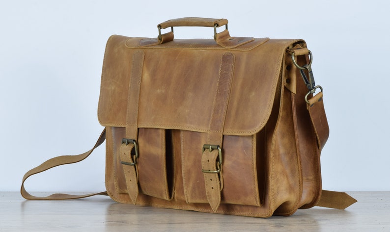 Leather Messenger bag,Leather bussines bag, Messenger bag,leather bag,15 inch Laptop bag,Mens leather bag,Office leather bag,large mens bag image 1