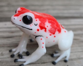 Oophaga Sylvatica "Koi" Dart Frog - Hand painted Resin Frog Figurine