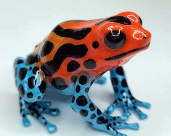 Mimic Dart Frog- Ranitomeya imitator -  Hand painted Resin Frog Figurine