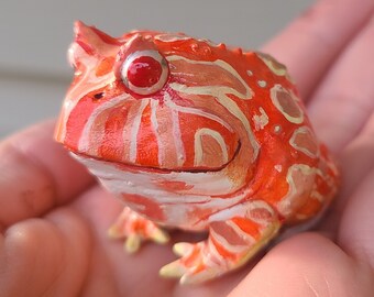 Strawberry Pineapple Pacman Frog Figure Realistic Handpainted
