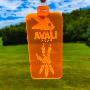 Avali Fursuiter Badge - Fluorescent UV Reactive