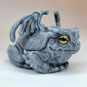 Frogoyle Gargoyle Dumpy Frog Figur - Handmålad Resingroda - White's Tree Frog Flera Storlekar