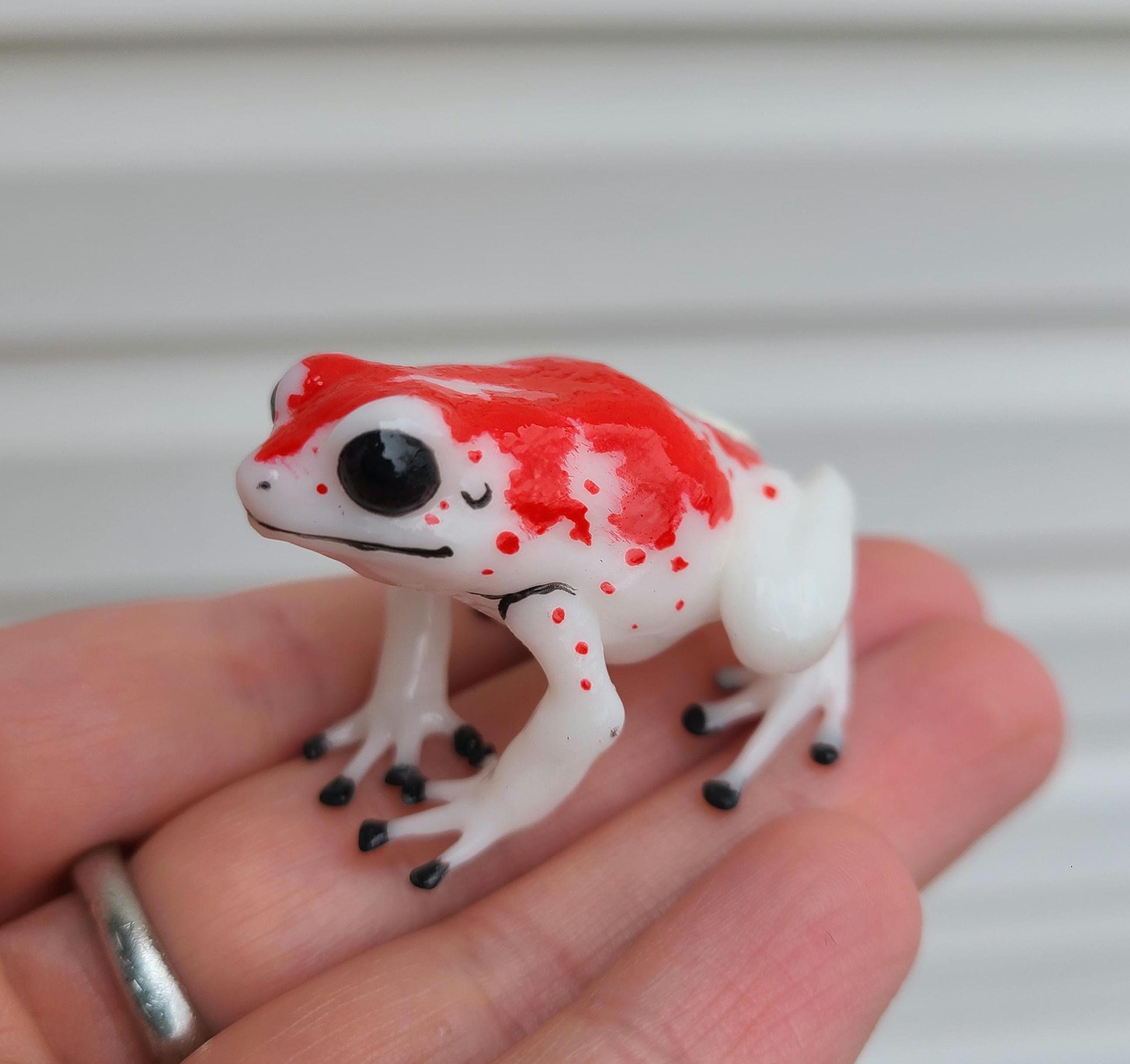 Oophaga Sylvatica「Koi」ヤドクガエル - 手描き樹脂製カエルの置物