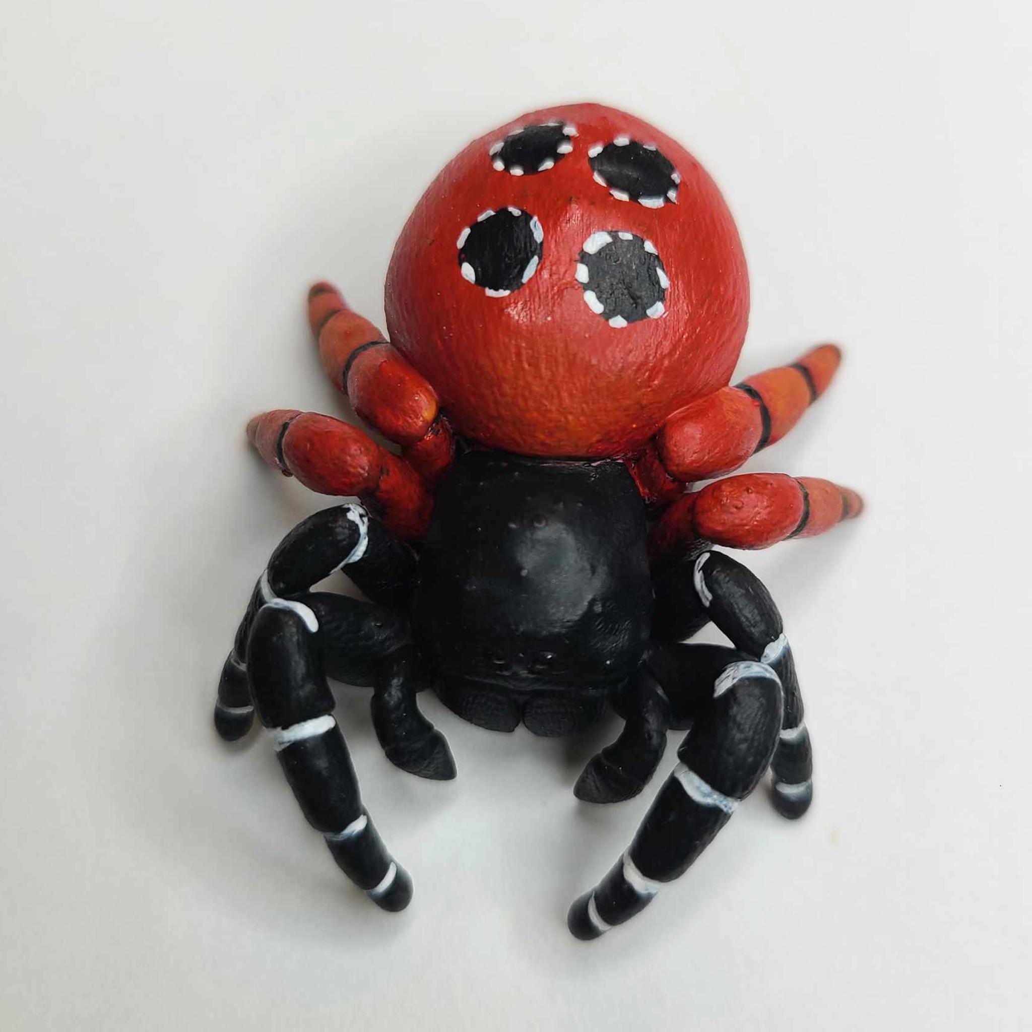 Velvet Spider Figure - Eresus Walckenaeri Ladybird Spider - Hand
