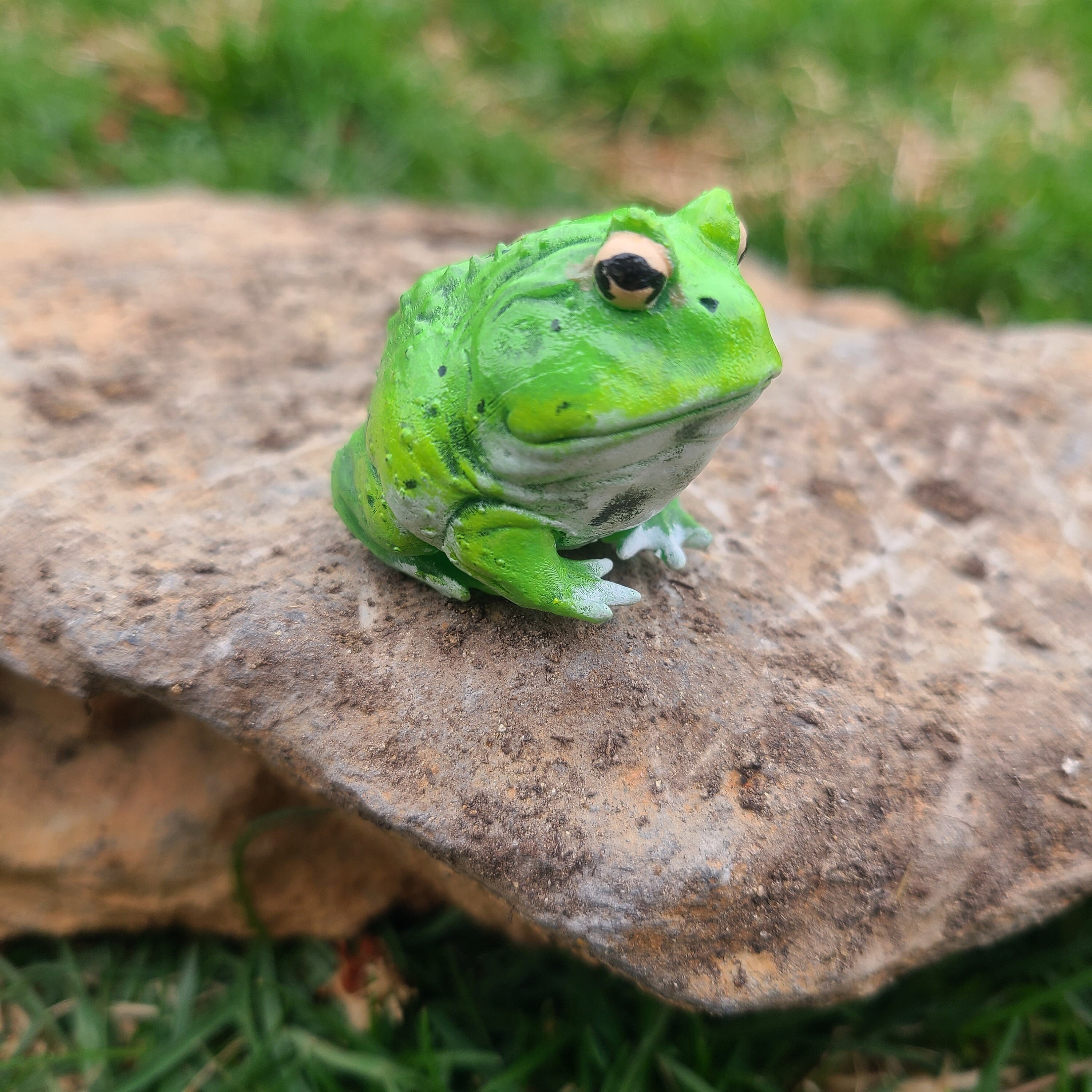 Green Apple Pacman Frog Figure Realistic Handpainted Resin - Etsy