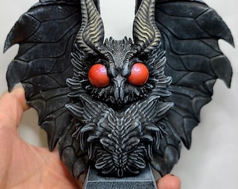 Mothman Büste Museums-Stil Statue Handbemalte Harz Cryptid