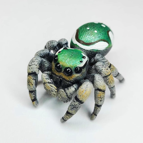 エメラルドジャンピングスパイダーフィギュア - Paraphidippus
