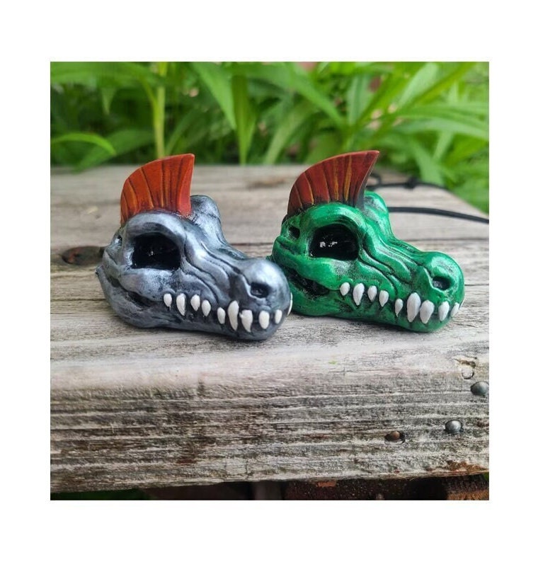 Monty Gator Skull- Five Night's at Freddy's Ruin FNAF Inspired Hand painted Resin - Figurine or Pendant Option