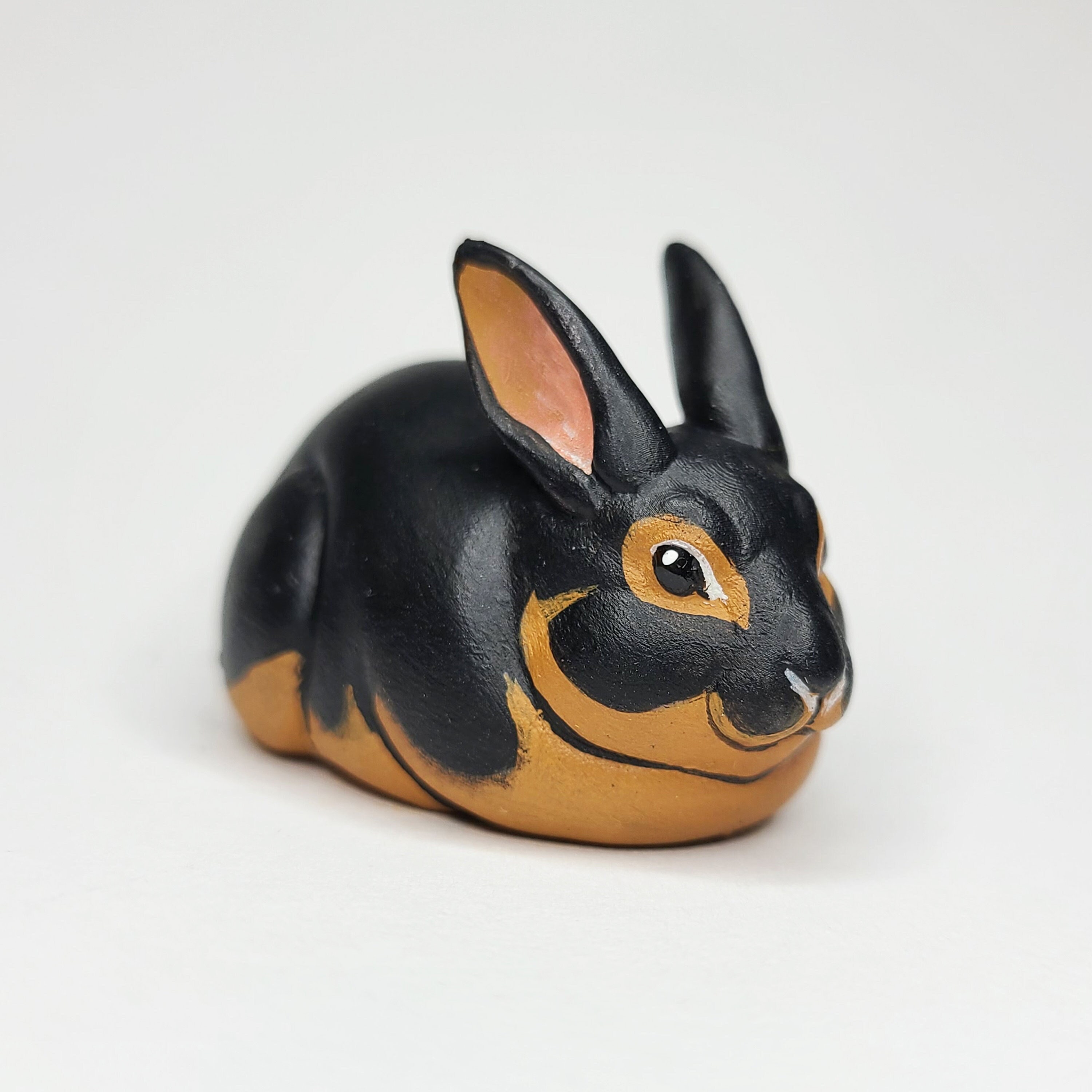 Tan Bun Loaf Figure - Hand Painted Resin Rabbit Laying Bunny - Etsy