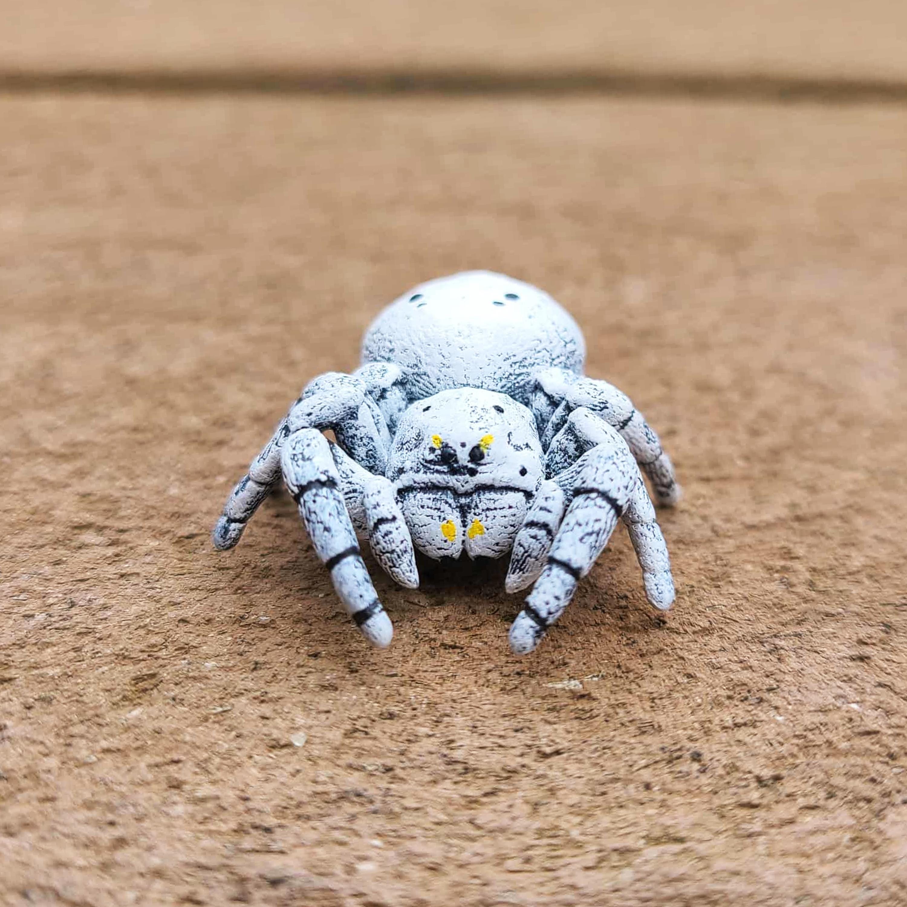 Desert Velvet Spider Figure - Stegodyphus Lineatus - Hand Painted