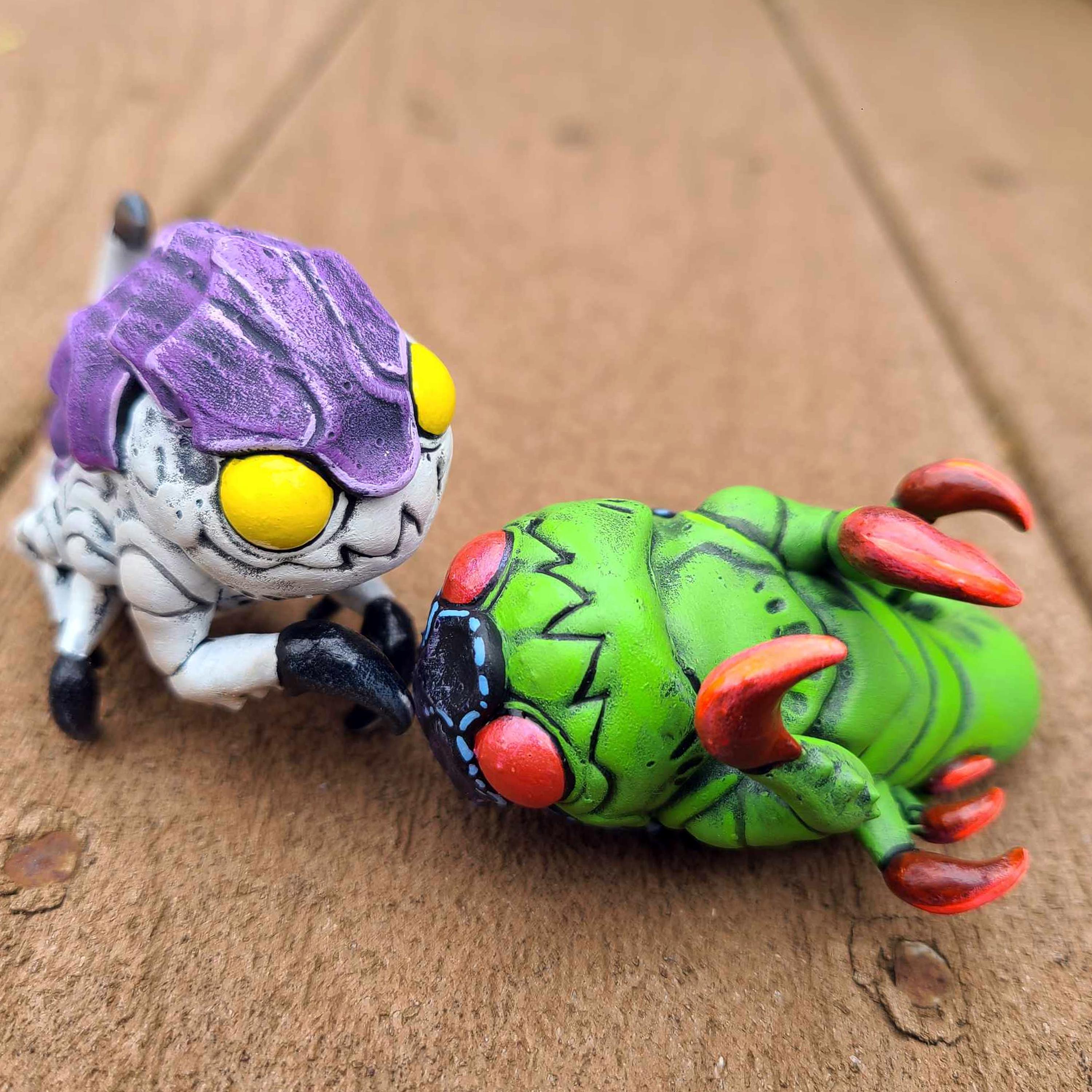 CUSTOM COLORS Cute Space Bug Alien Figure - "rippy" - You Choose Colors ...