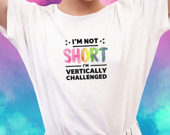 T-shirt défi vertical avec citation drôle, t-shirt court humoristique, chemise souple unisexe