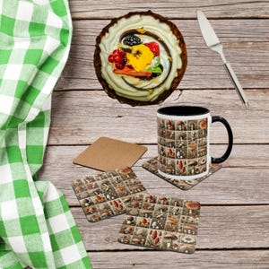 Mushroom Coaster Set, Perfect Gift for Mushroom Enthusiasts, Fungi Lover, Nature Inspired Home Decor, Toadstool Coasters, Mycology Coasters