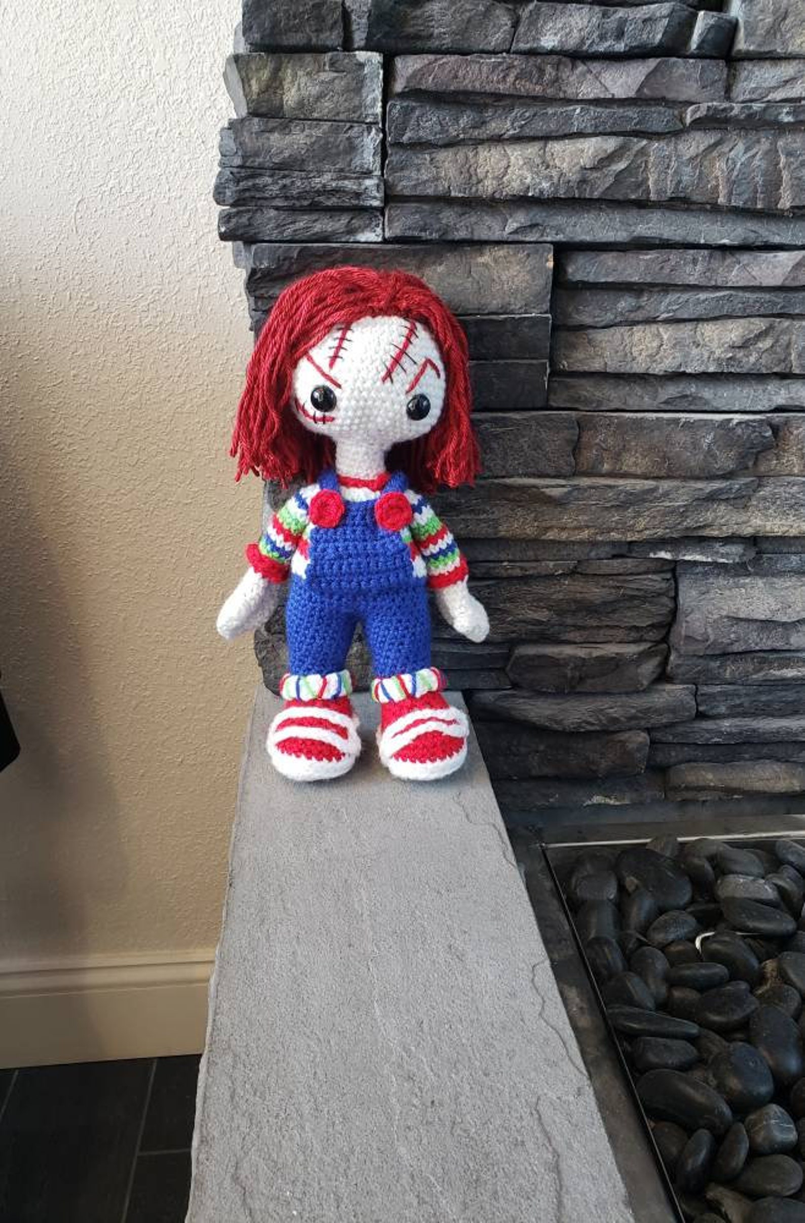 Crocheted Stuffed Chucky Doll Etsy UK