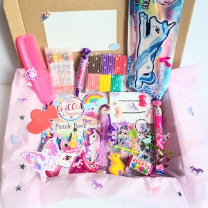 Girls Unicorn Lover Bumper Activity Gift Box Hamper, Letterbox Gift, Unicorn Hamper, Kids Activity Gift Box, Themed Party Favours