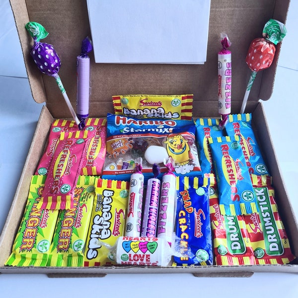 Selection Letterbox Sweets Hamper, Letterbox Gift, Sweet Hamper, Sweet Care Package, Letterbox gifts, Retro Sweets Hamper, Gifts by Post