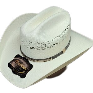 Bangora cowboy hat old Beristaine-style white straw vaquero sombrero blaco medium and large size