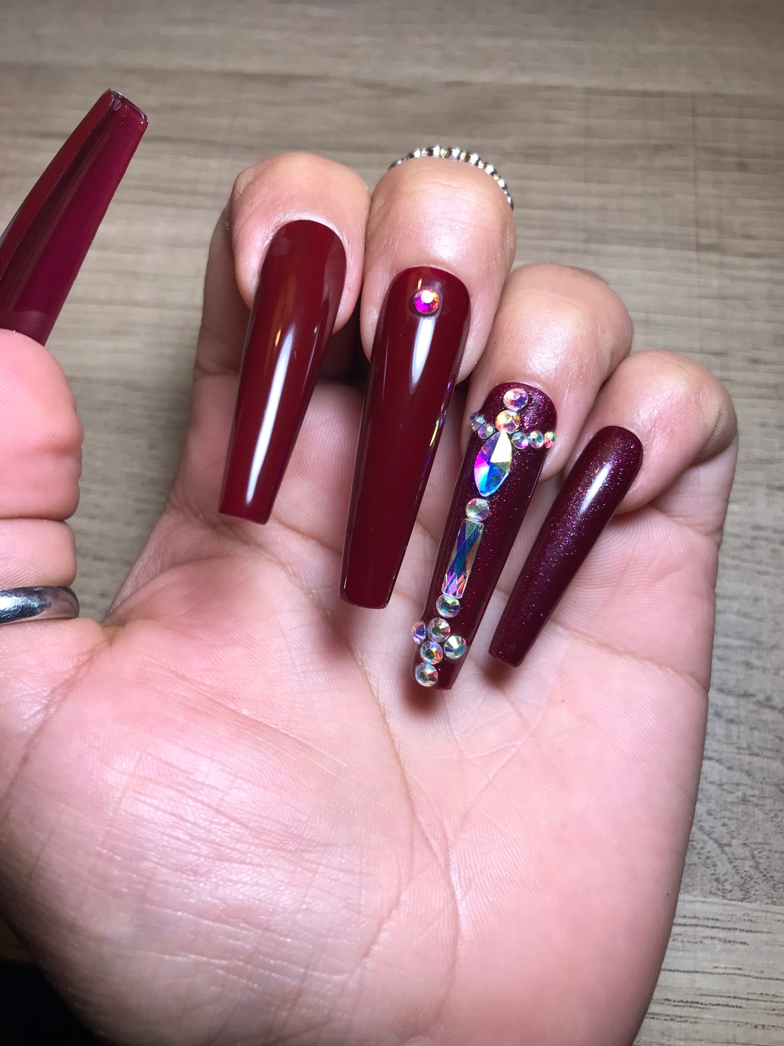 Extra Long Coffin Press on Nails Etsy