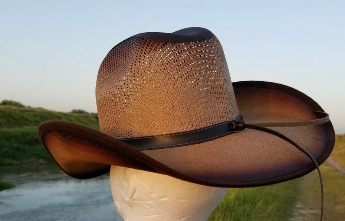 Brown Western Cowboy hat The Texas Gold Quality Style. Etsy