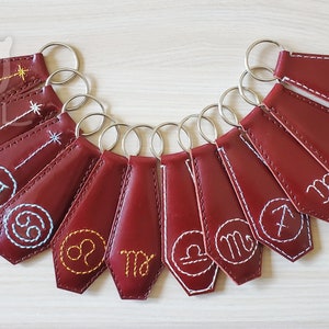 Leather Key Chain / Zodiac - Virgo / PDF Patterns with instructions