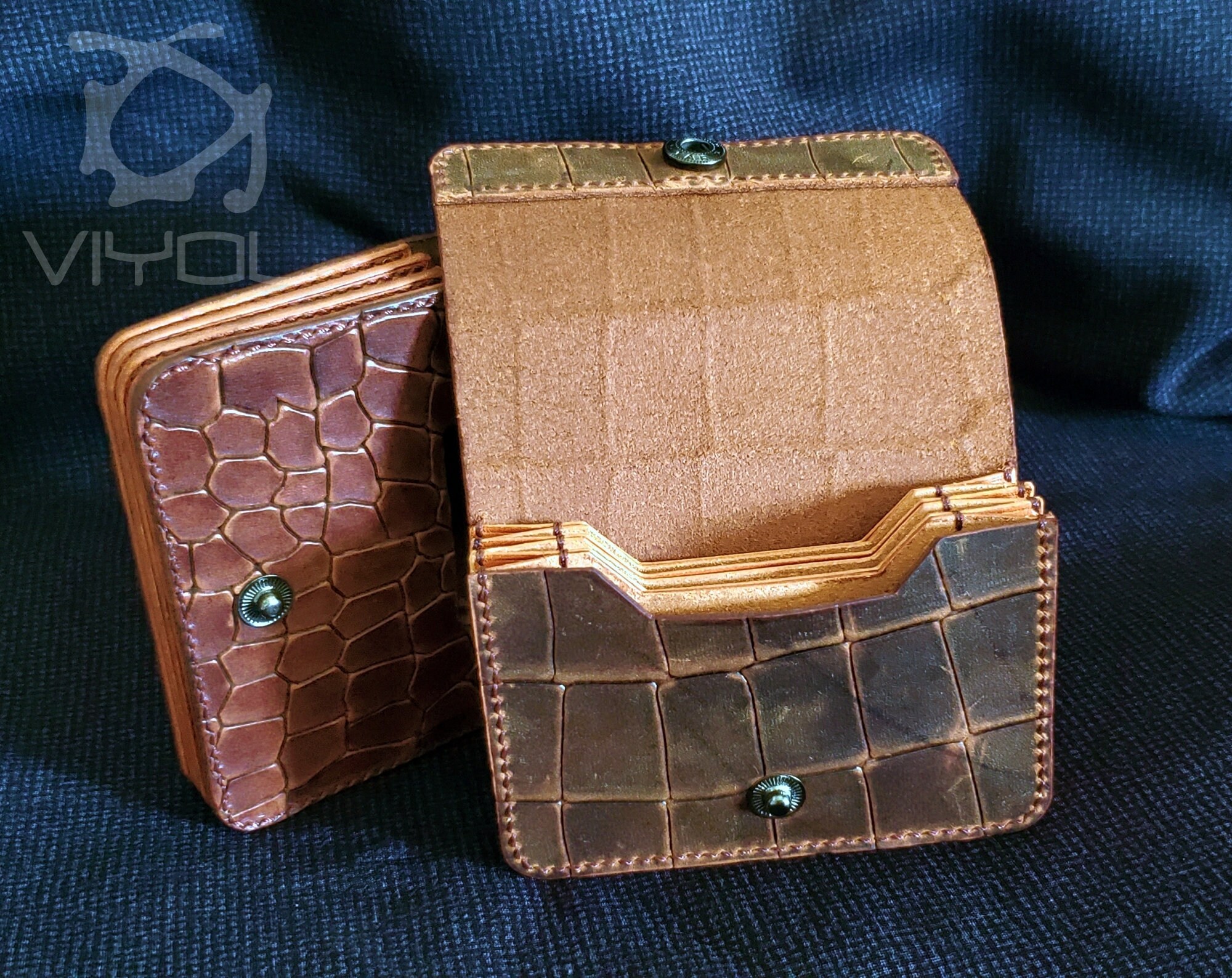 Leather Accordion Card Wallet / Card Holder / Card Case PDF Etsy