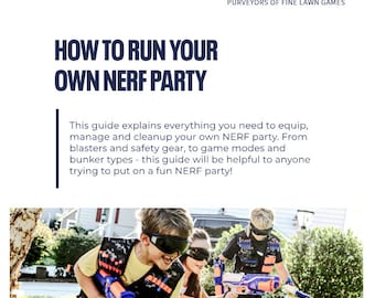 NERF Party Guide – DIY Games, Equipment, and Venue (Digital Download)