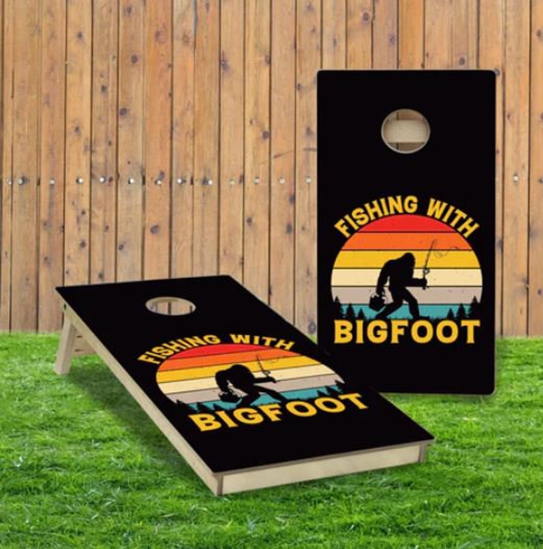 Sasquatch Big Foot Cornhole Boards Multiple Styles Etsy