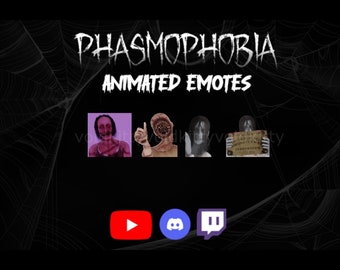 Phasmophobia animated twitch emotes discord/youtube  | Streamer | Vtuber