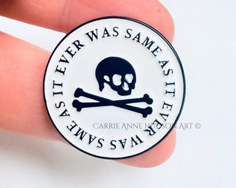 Talking Heads David Byrne Inspired Music Lyric Enamel Pin - Alternative Rock, Same as it Ever Was, Gothic Accessories