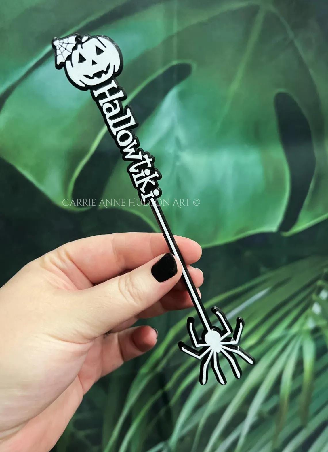 5 OR 10 PACK SWIZZLES - Hallowtiki - Summerween - Gothic Tiki - Cocktail Halloween Stir Sticks - Drink Stirrers- from Carrie Anne Hudson