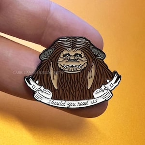 Labyrinth 1986 Ludo Inspired Enamel Pin - Cult Film - David Bowie Goblin - Gothic Accessories - Should You Need Us - Carrie Anne Hudson Art