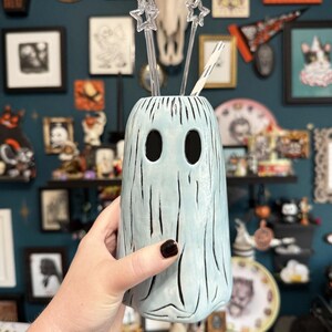 Hallowtiki Ghost Ceramic Tiki Mug 2nd Edition - Halloween Summerween Gothic Cocktail - Spooky Dark Art from Carrie Anne Hudson image 4