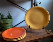 Vintage Fiesta Ware Cake Bread Plates - Original Colors