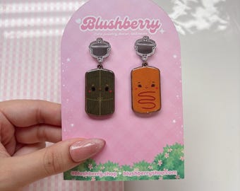 Pasteles Boricua Dangle Earrings • Lightweight, Comfortable, Hypoallergenic, Acrylic