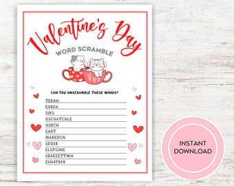 Valentine Word Games Etsy