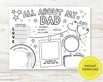 Download Dad Coloring Page Etsy