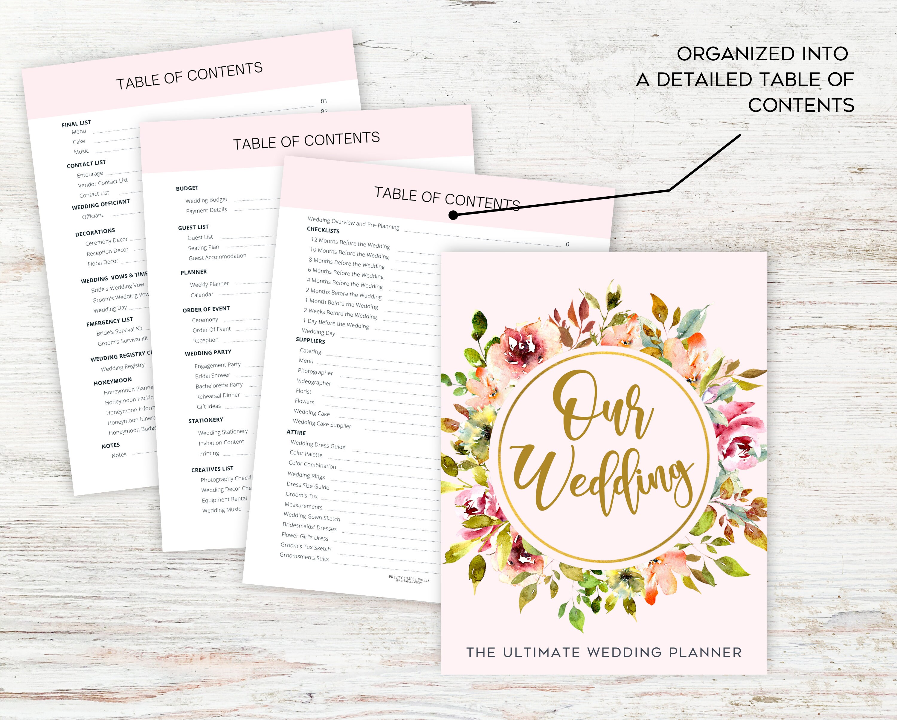 wedding planner printable wedding planner checklist wedding etsy
