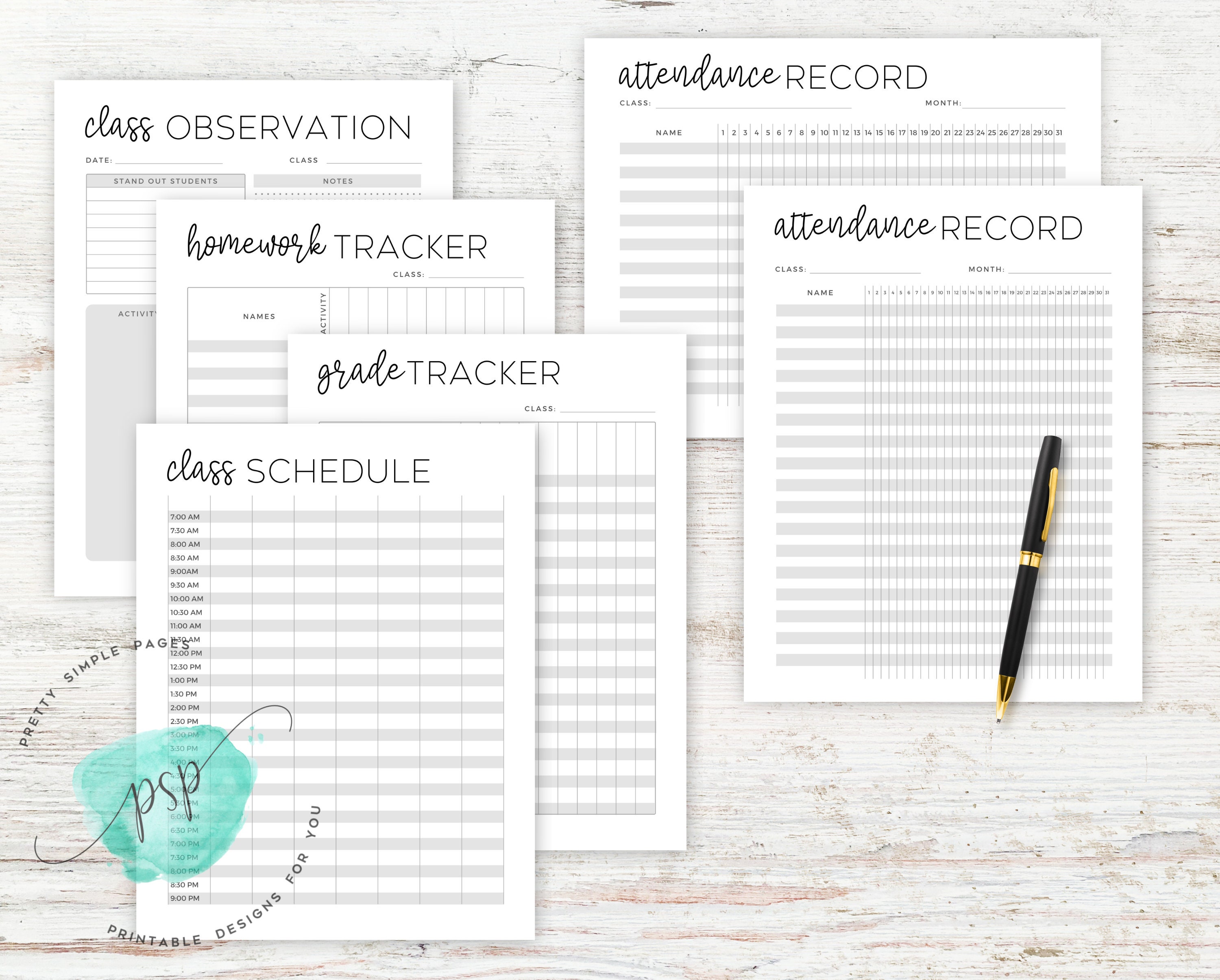 Teacher Planner Fillable PDF, Editable Lesson Planner, Teaching Planner ...