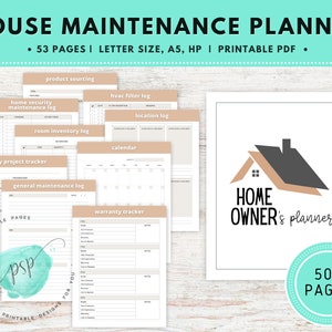 Ultimate Home Maintenance Planner, Home Maintenance Checklist, Home Management Planner, Home Maintenance Binder, Home Maintenance Printables