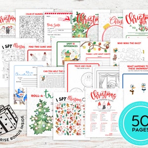 Juegos de Navidad Actividades imprimibles, Colorear Navidad, Carta a Papá Noel, Búsqueda del tesoro, Búsqueda de palabras, Laberintos, Veo, veo Navidad, Hacer rodar un árbol
