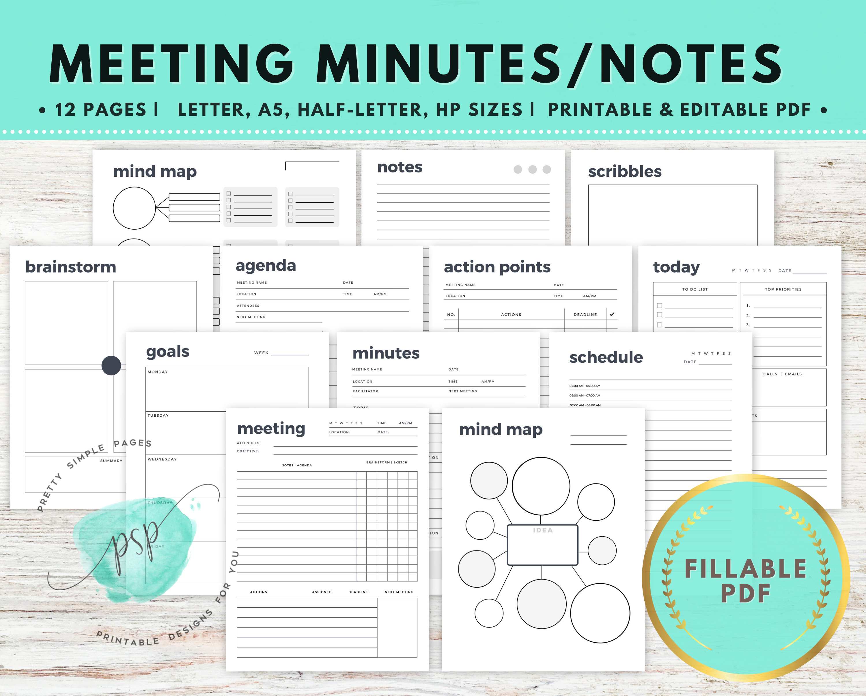 editable-meeting-notes-template-meeting-notes-printable-etsy